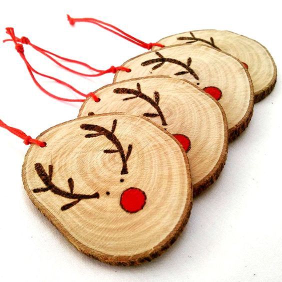 adornos para arboles de navidad con rodajas de madera 9