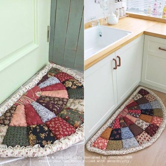 alfombra patchwork paso a paso
