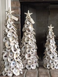 arboles de navidad hechos con conchas marinas 11