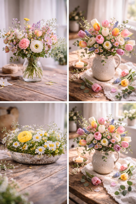 Arreglos florales de primavera: cómo transformar tu casa con flores frescas y naturales arreglos florales de primavera 4 scaled
