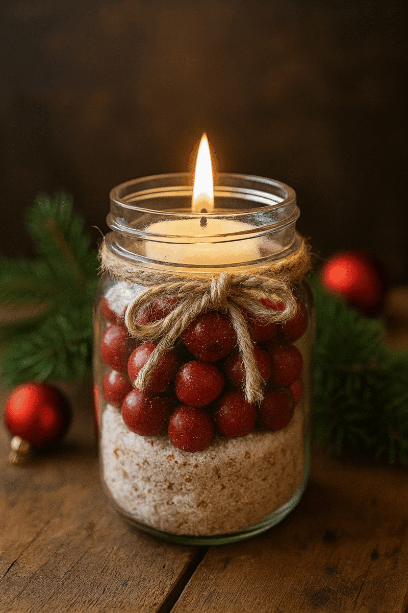 bellas lamparas navidenas con frascos 3