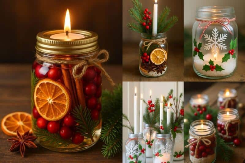 Bellas Lámparas Navideñas con Frascos: Crear Iluminación que Despierta la Magia de la Navidad bellas lamparas navidenas con frascos