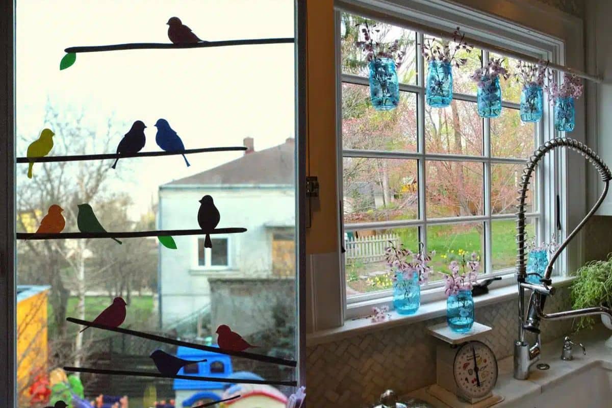 bonita decoracion de ventana diy