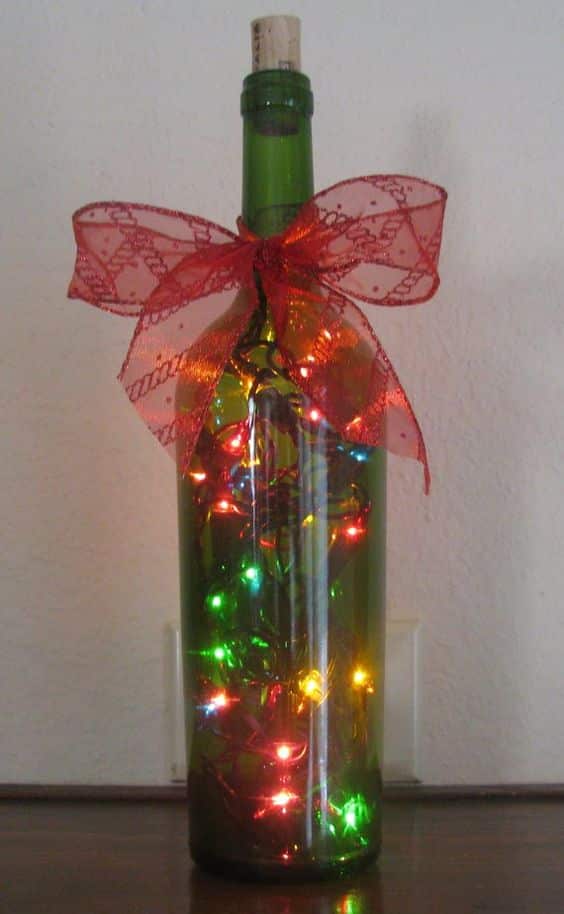 botellas con iluminacion para decorar navidad centro luces 1