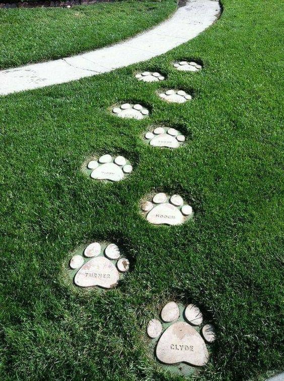 caminos de jardin con figuras de cemento 1