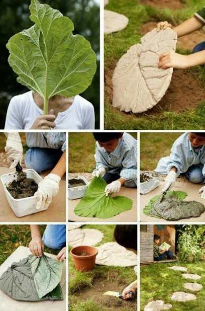 caminos de jardin con figuras de cemento 10