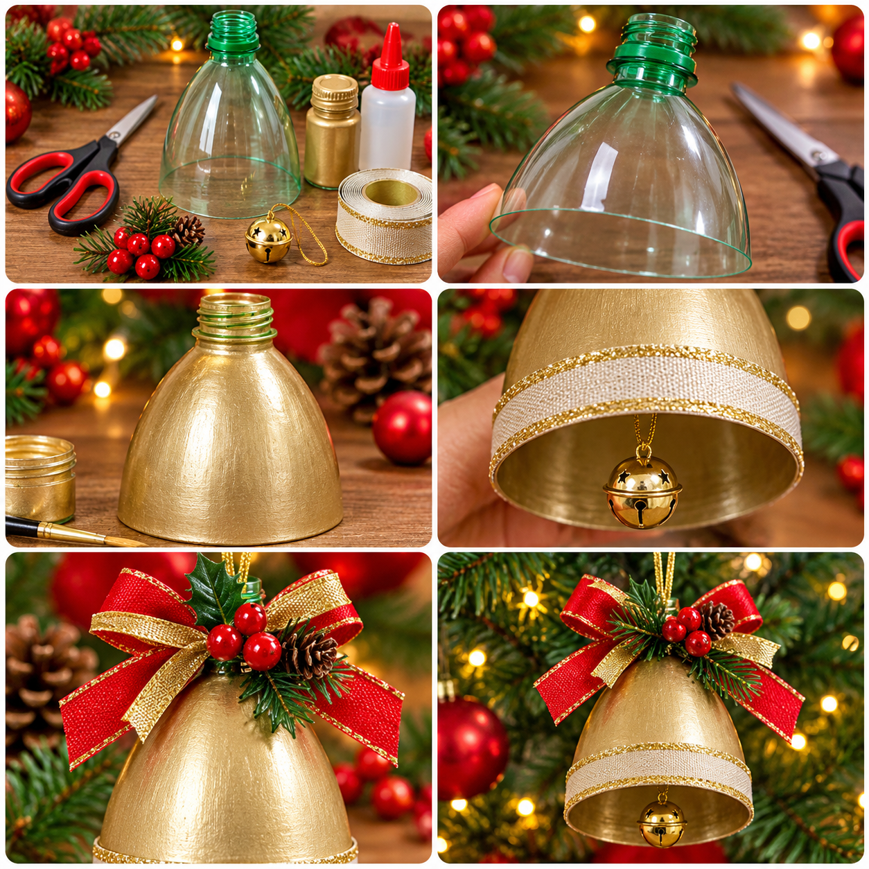 Campanas de Navidad hechas con botellas: ideas creativas, fáciles y económicas Campanas de Navidad hechas con botellas: ideas creativas, fáciles y económicas campanas de navidad hechas con botellas 3