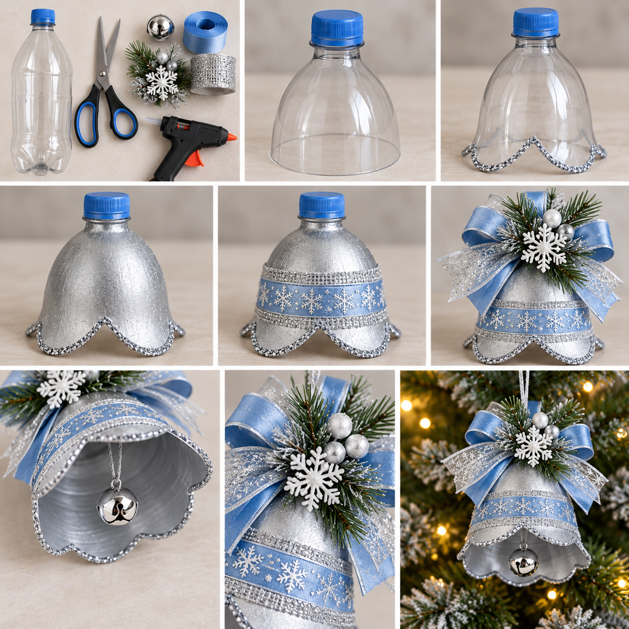 Campanas de Navidad hechas con botellas: ideas creativas, fáciles y económicas Campanas de Navidad hechas con botellas: ideas creativas, fáciles y económicas campanas de navidad hechas con botellas 6