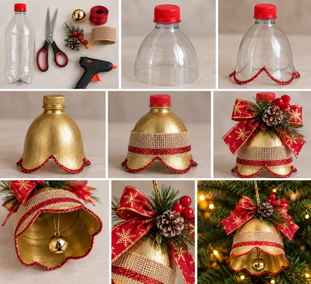 Campanas de Navidad hechas con botellas: ideas creativas, fáciles y económicas Campanas de Navidad hechas con botellas: ideas creativas, fáciles y económicas campanas de navidad hechas con botellas 8