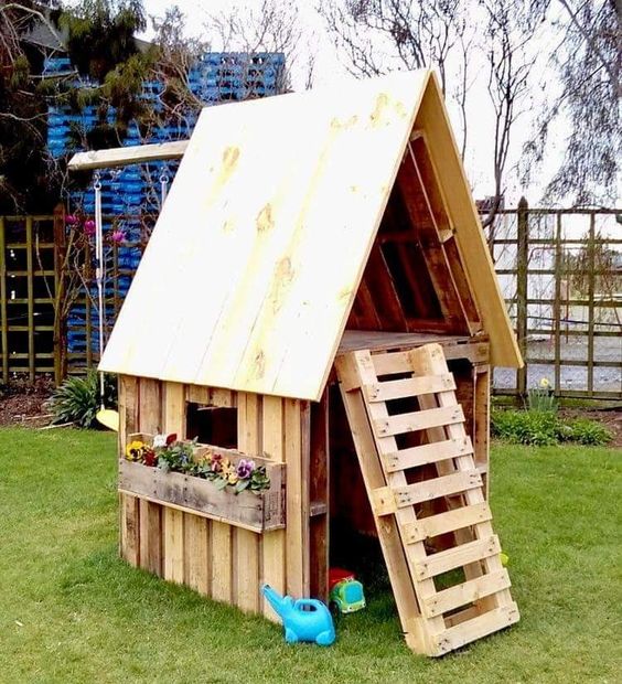 casitas para ninos hechas con palets de madera 1