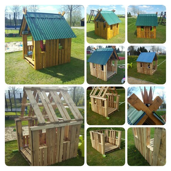 casitas para ninos hechas con palets de madera 9
