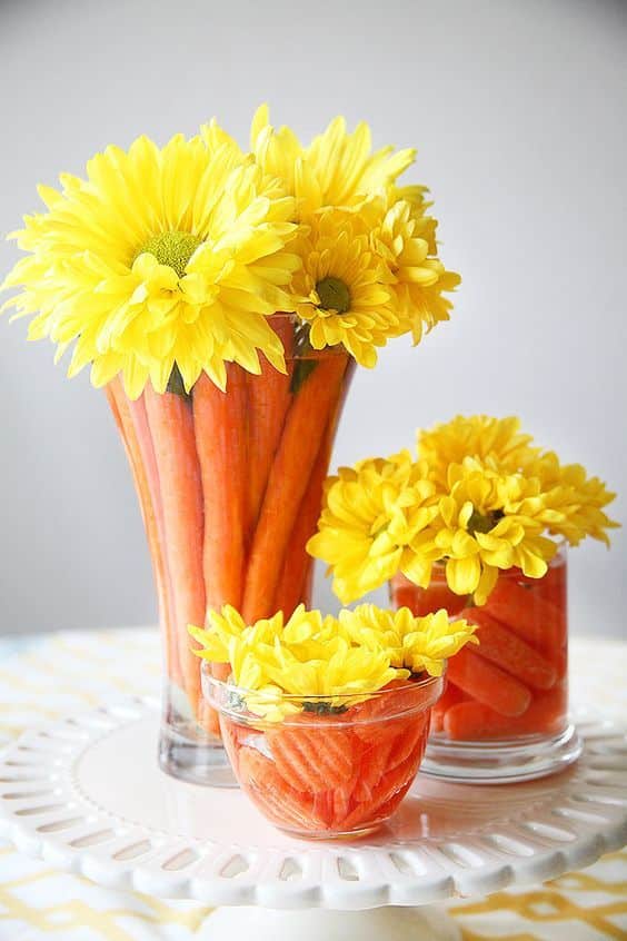centros de mesa de pascua con zanahorias 6