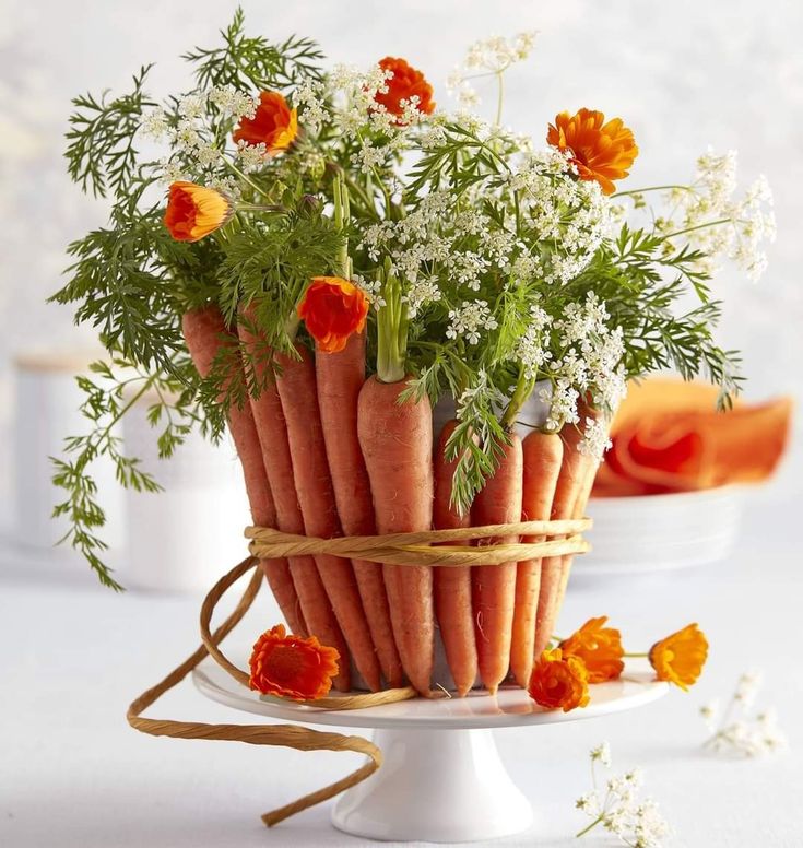 centros de mesa de pascua con zanahorias 7