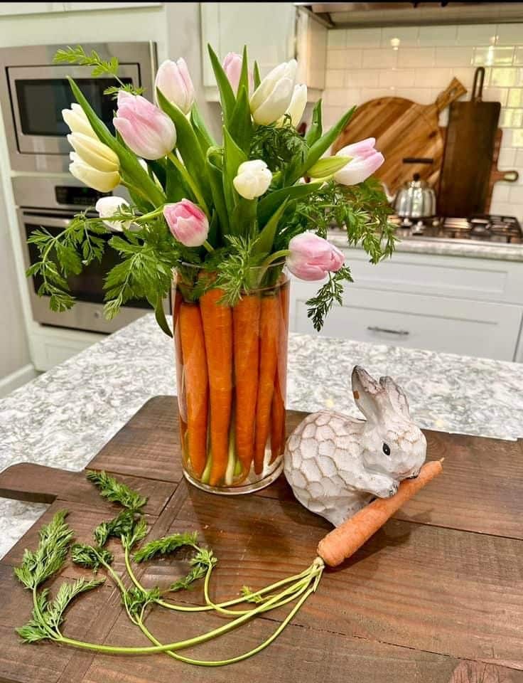 centros de mesa de pascua con zanahorias 9