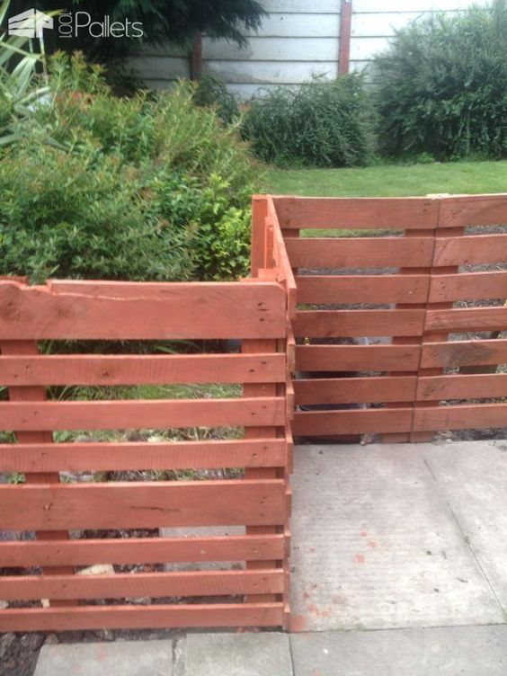 cercas hechas con vallas de madera para tu jardin 9