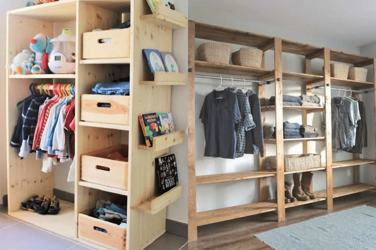 closets que puedes hacer con madera reciclada