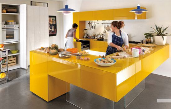 cocinas amarillas decoradas 11