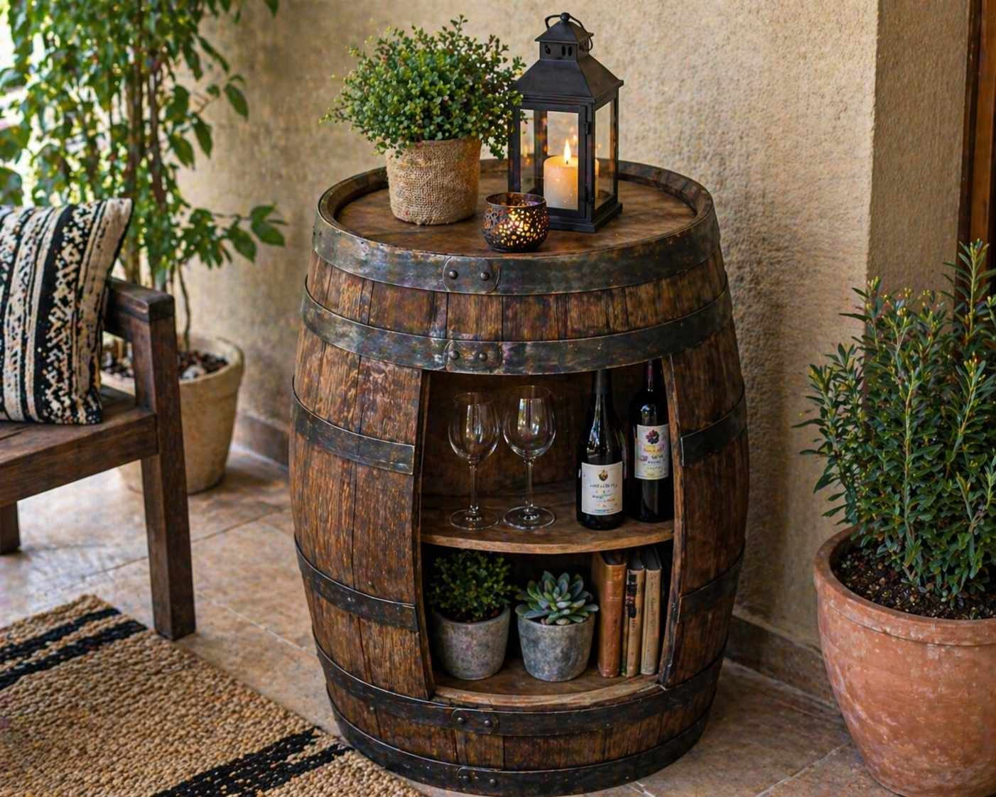 Cómo decorar un barril: ideas creativas para cualquier espacio Cómo decorar un barril: ideas creativas para cualquier espacio como decorar un barril ideas 3