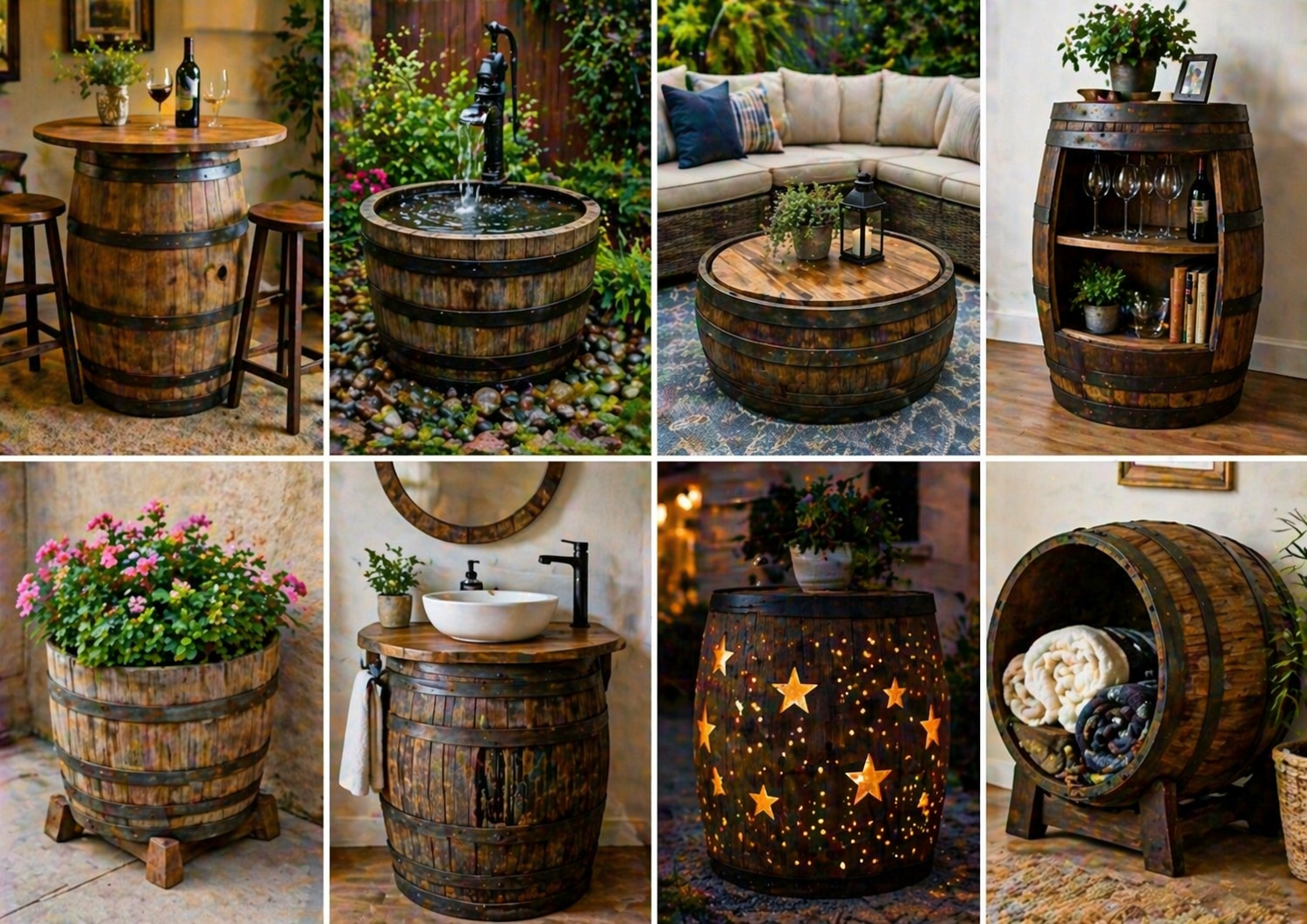 Cómo decorar un barril: ideas creativas para cualquier espacio Cómo decorar un barril: ideas creativas para cualquier espacio como decorar un barril ideas 9