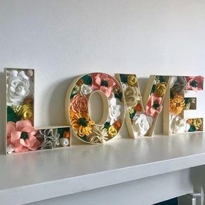 como hacer letras de carton para decorar 6