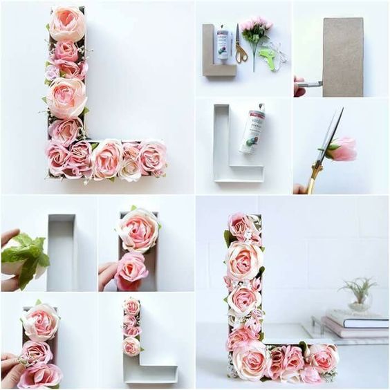 como hacer letras de carton para decorar 9