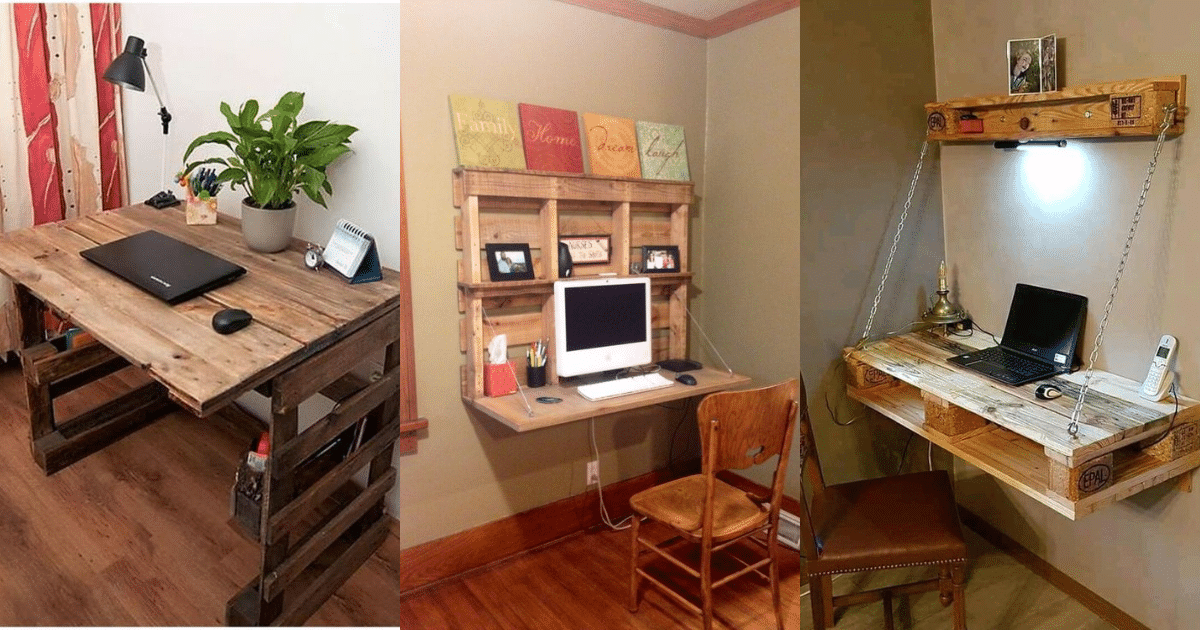 como hacer un escritorio con madera reciclada