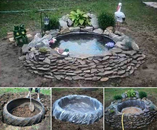 como hacer un estanque para el jardin 1