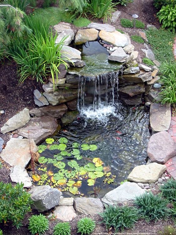 como hacer un estanque para el jardin 12