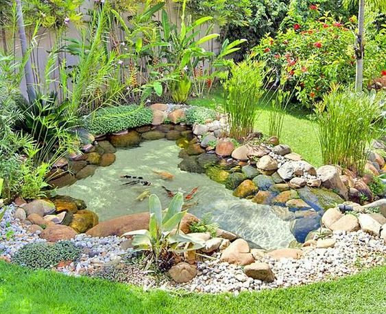 como hacer un estanque para el jardin 8