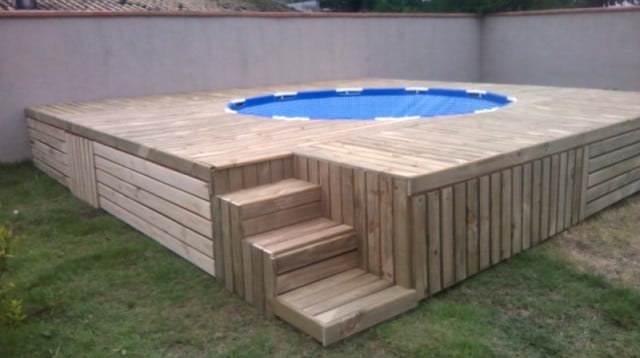 como hacer una cubierta madera piscina 4