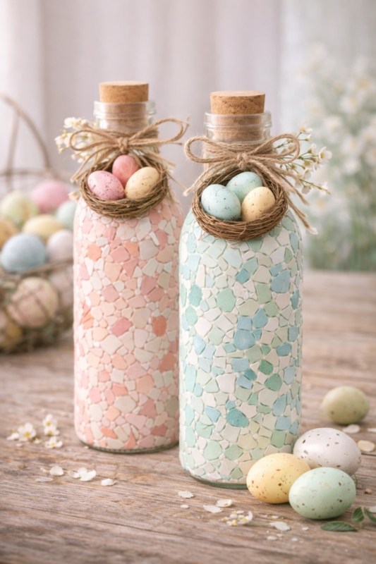 Cómo usar cáscaras de huevo para decorar botellas como usar cascaras de huevo para decorar botellas 3 scaled