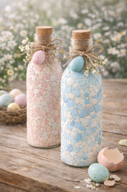 Cómo usar cáscaras de huevo para decorar botellas como usar cascaras de huevo para decorar botellas 5 scaled