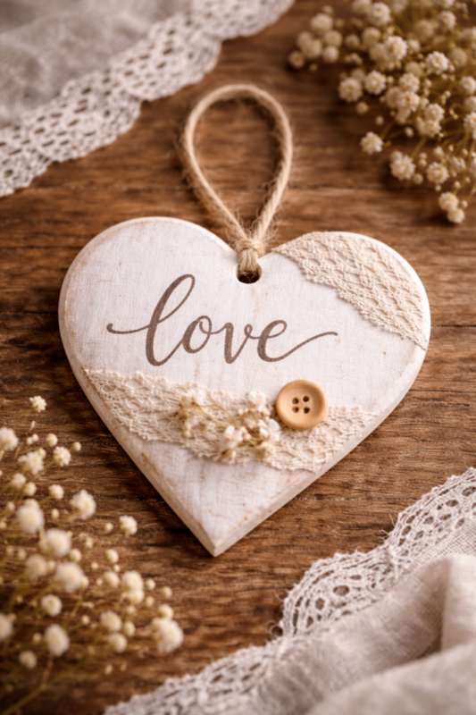 Corazones de madera decorados: ideas artesanales que llenan de alma cualquier espacio corazones de madera decorados scaled