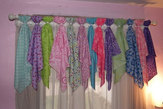 cortinas elegantes hechas con bufandas 7