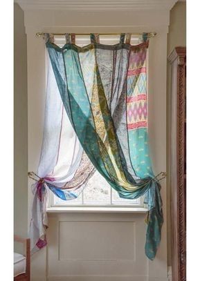 cortinas elegantes hechas con bufandas 9