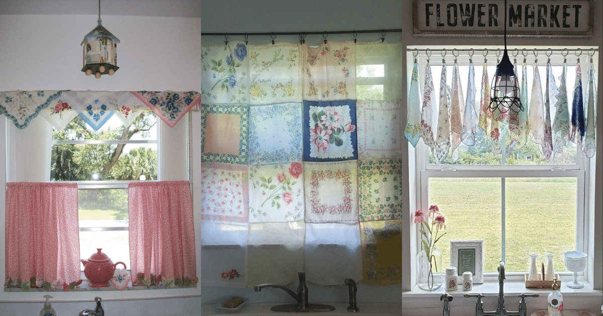 cortinas elegantes hechas con bufandas