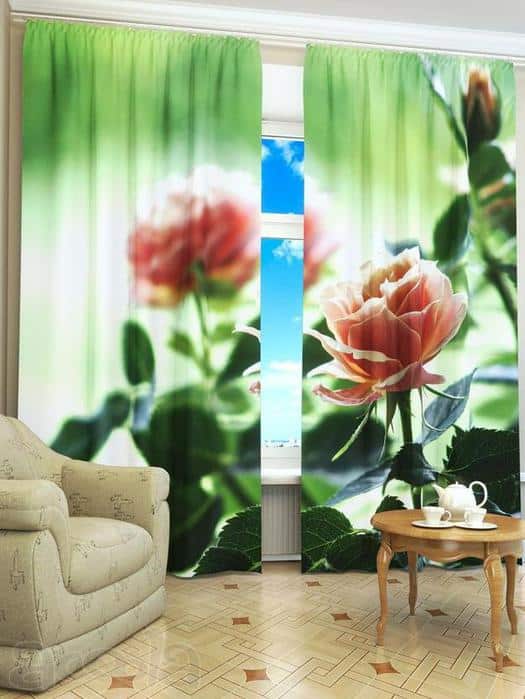 cortinas florales 7