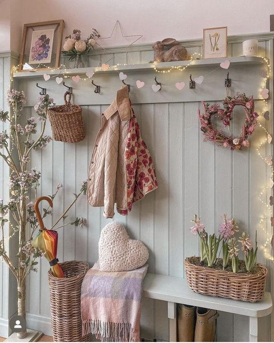 decora tu recibidor con un banco vintage 1