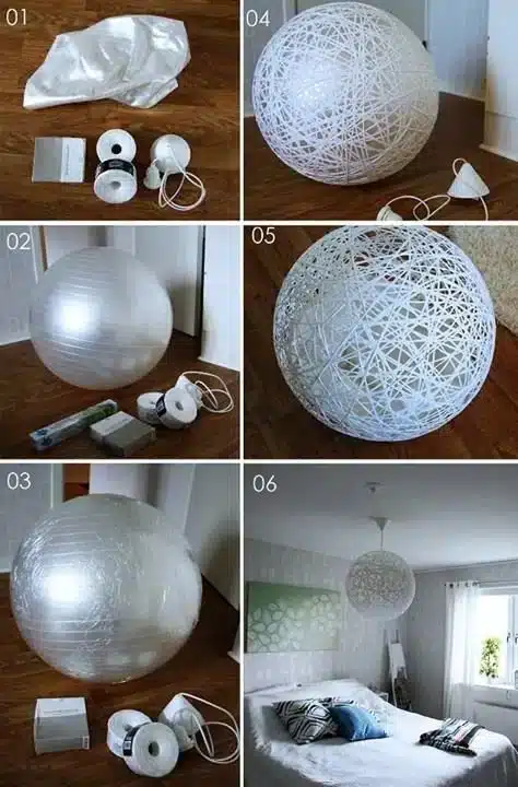 decoracion con globos e hilo 1