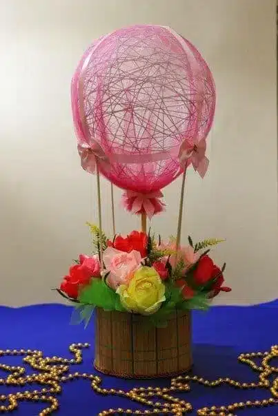 decoracion con globos e hilo 2