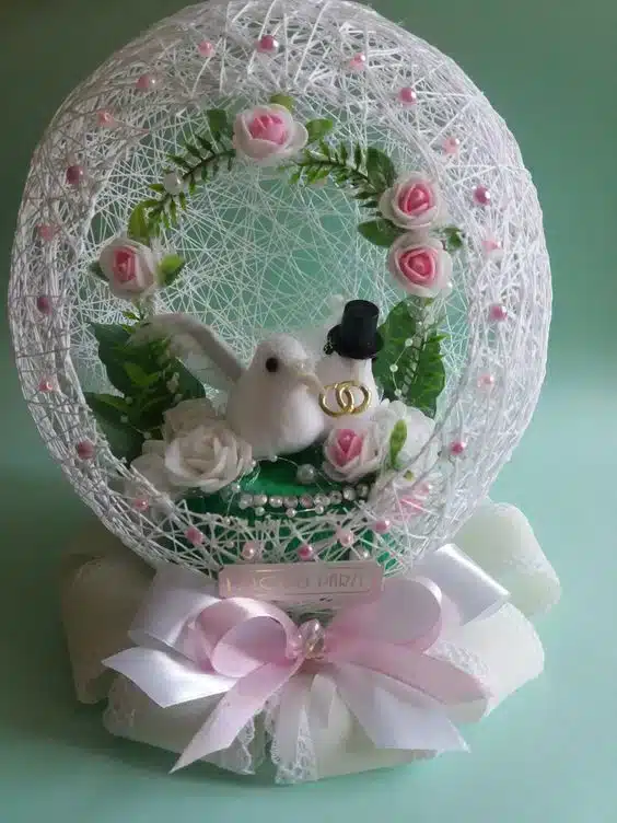 decoracion con globos e hilo 3