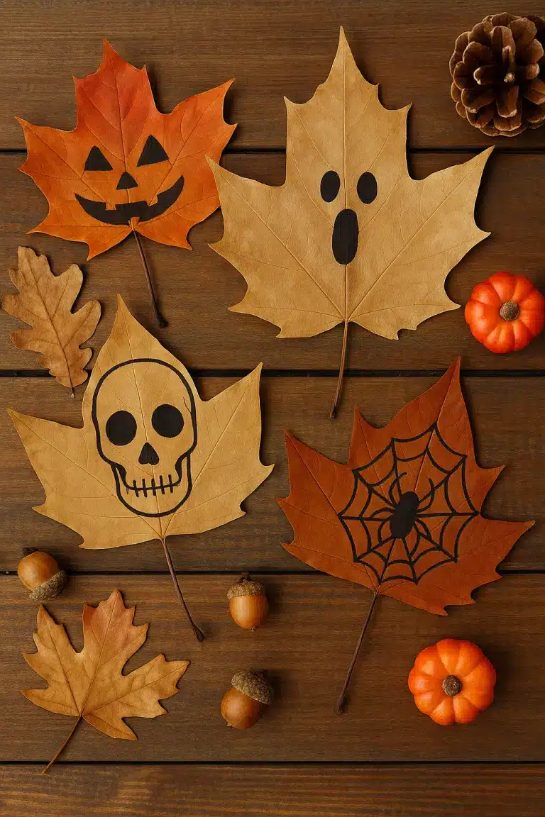 Decorar con hojas: Ideas geniales para Halloween decoracion creativa de halloween con hojas 3