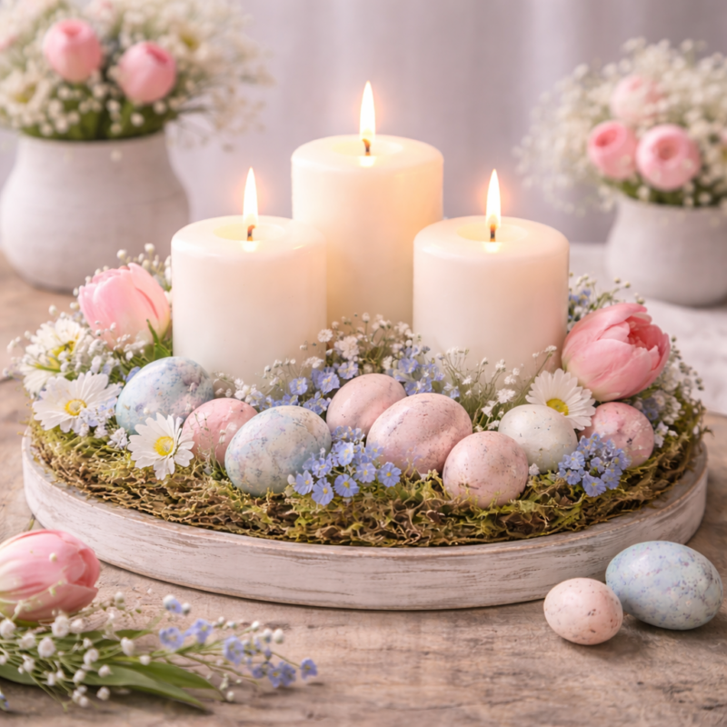 Decoración de Pascua con Velas: Ideas Creativas para Iluminar tu Hogar en Primavera decoracion de pascua con velas