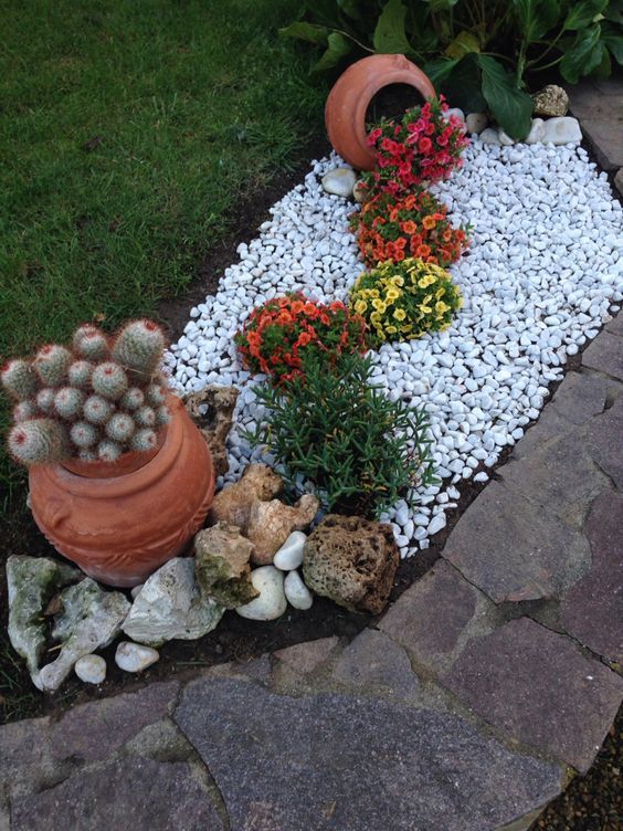 decoracion jardin con piedra blanca 11