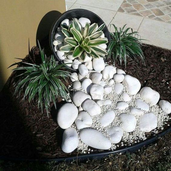 decoracion jardin con piedra blanca 12