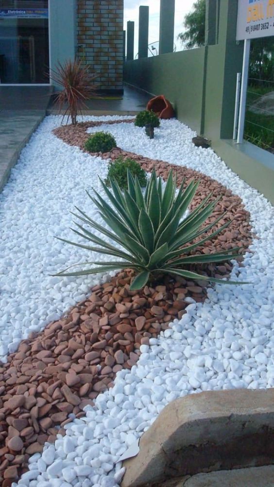 decoracion jardin con piedra blanca 6