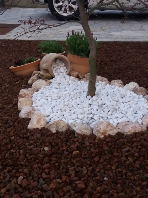 decoracion jardin con piedra blanca 8