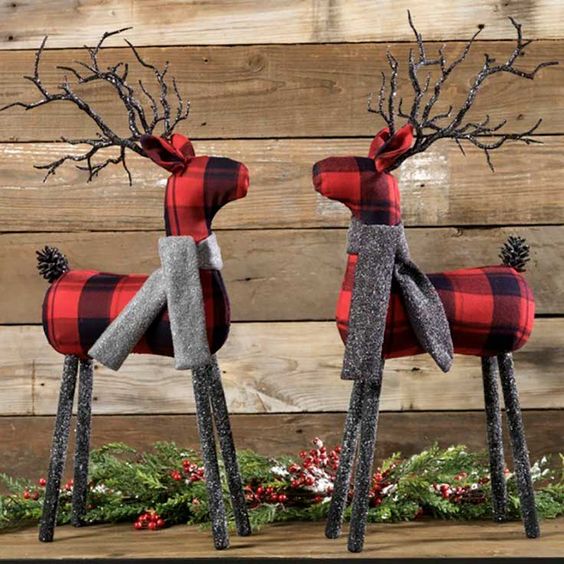 decoracion navidena con renos ideas creativas 1