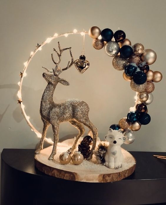 decoracion navidena con renos ideas creativas 5