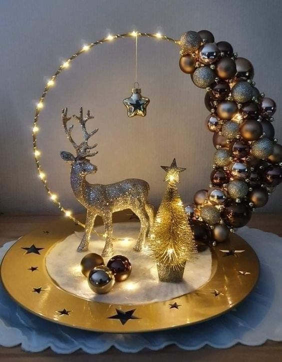 decoracion navidena con renos ideas creativas 8